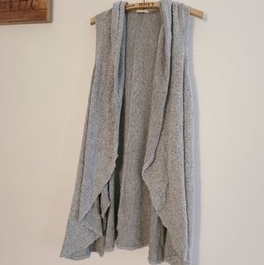 Waterfall sleeveless cardigan